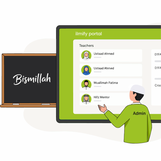 Ilmify Teacher Portal Dashboard Illustration
